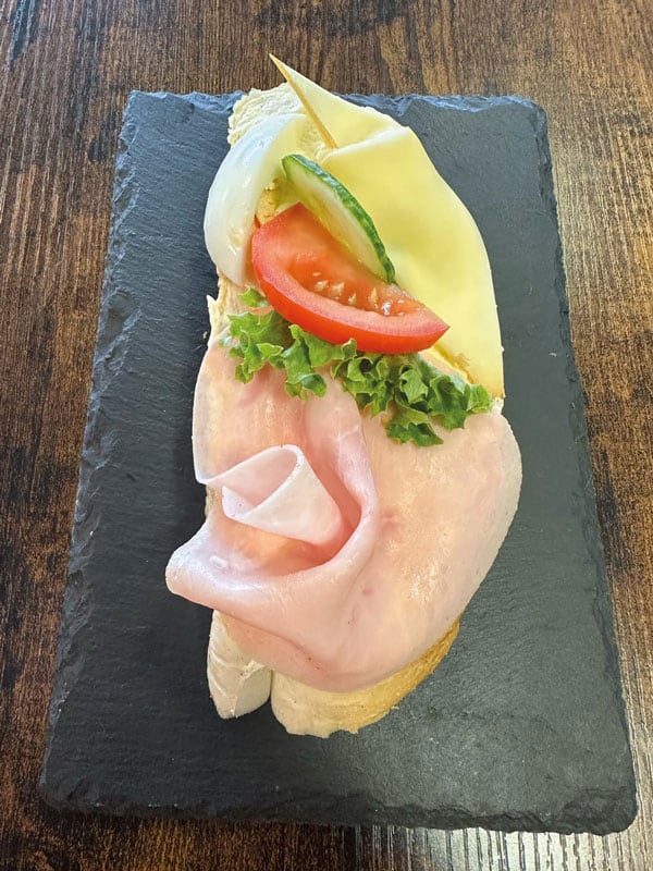 Šunka, sýr, máslová pomazánka 